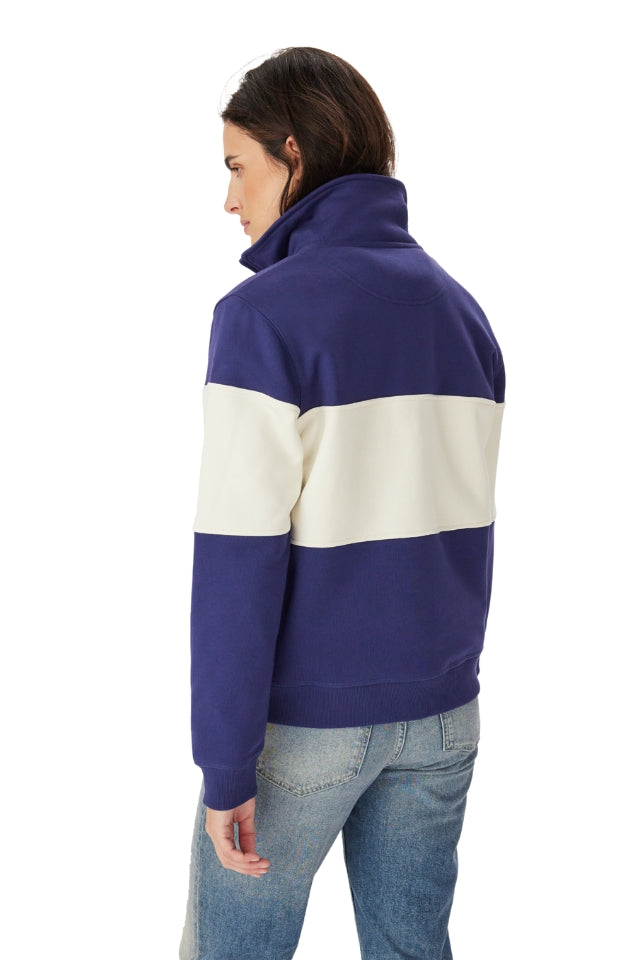 Trickett Panel Sweatshirt - French Navy