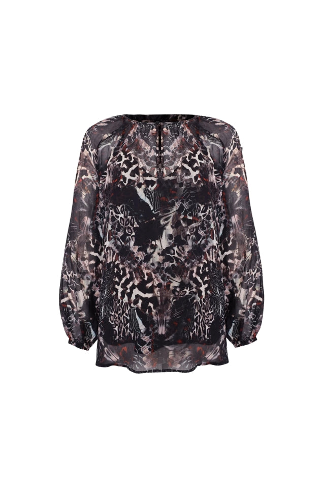 Madam Butterfly Print Top