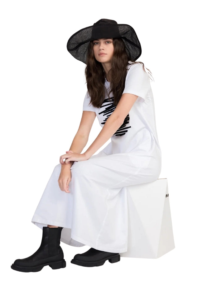 Strand Dress - Ivory/Black