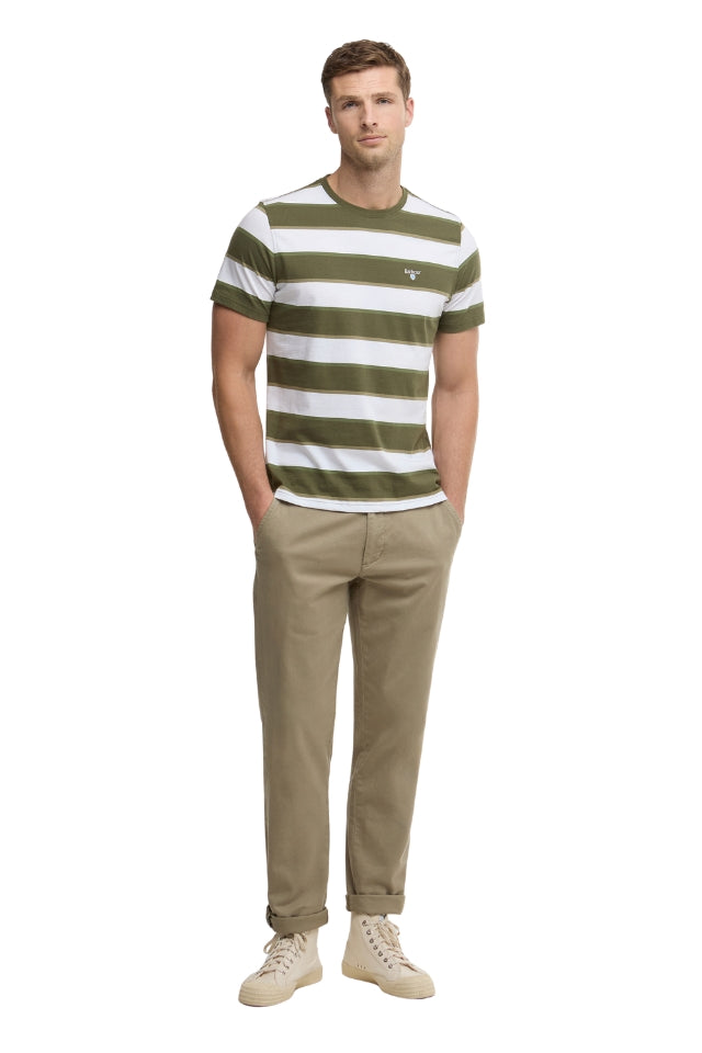 Washed Stretch Twill Tailored Trouser - Grey Olive