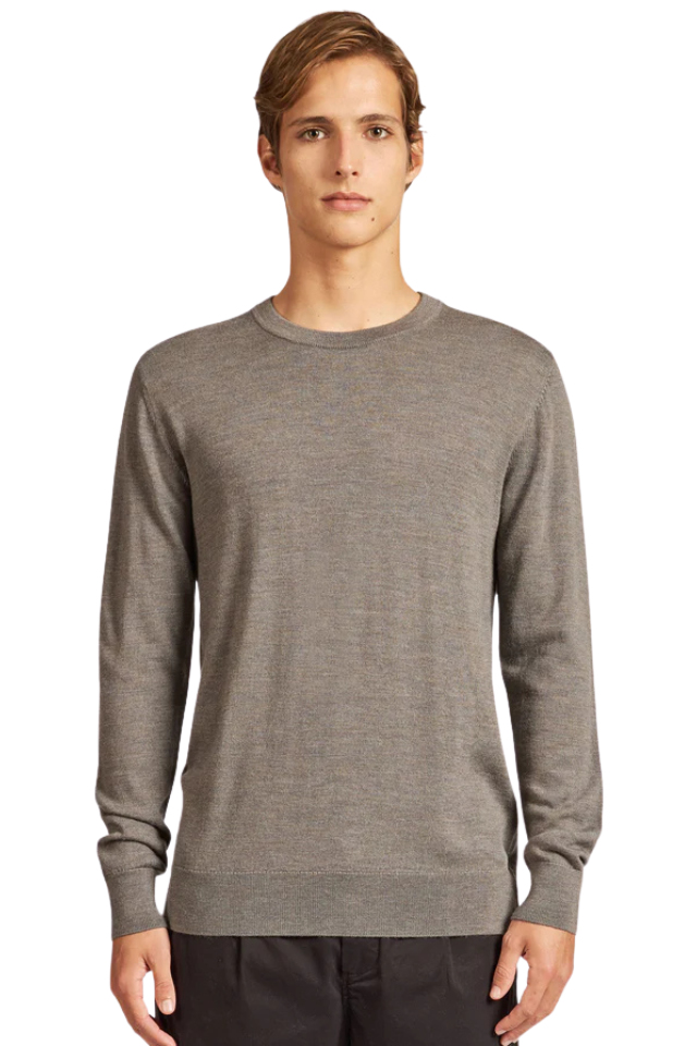 Academy Merino Crew - Aloe Green