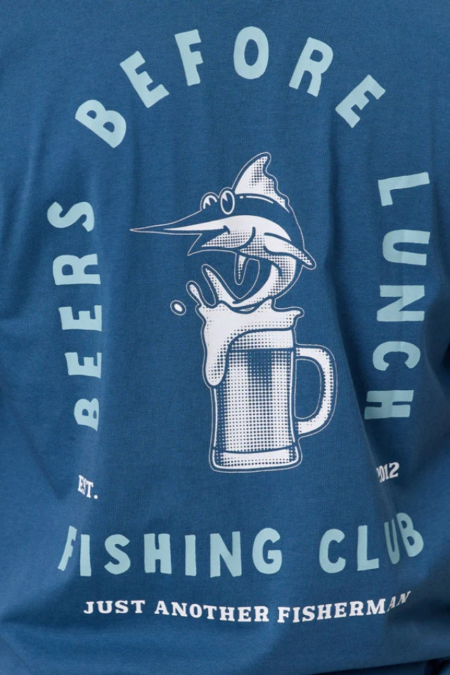 Beers Before Lunch Sea Tee - Military Blue