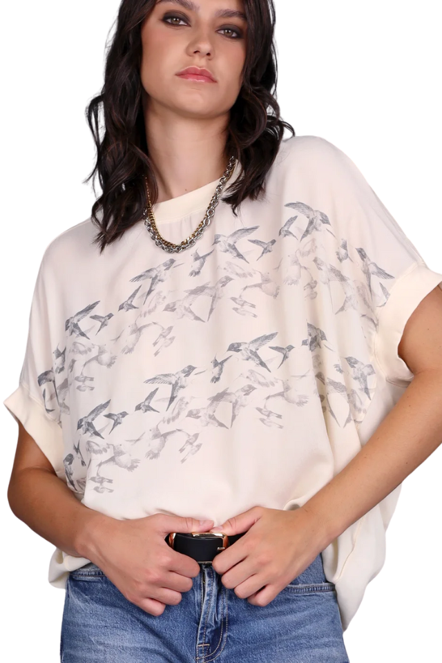 Wild Birds Oversized Tee