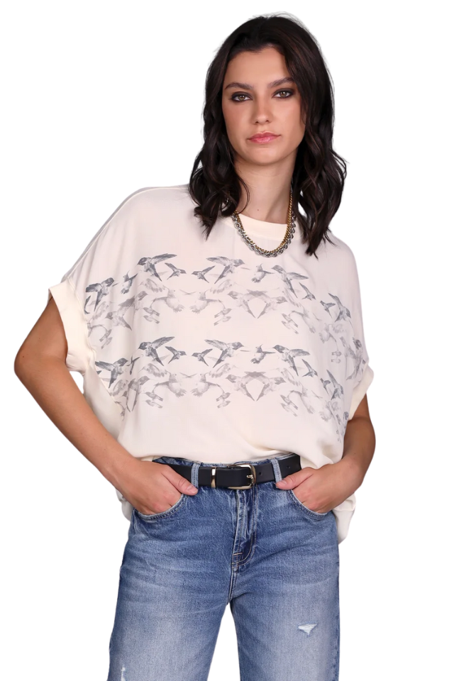 Wild Birds Oversized Tee