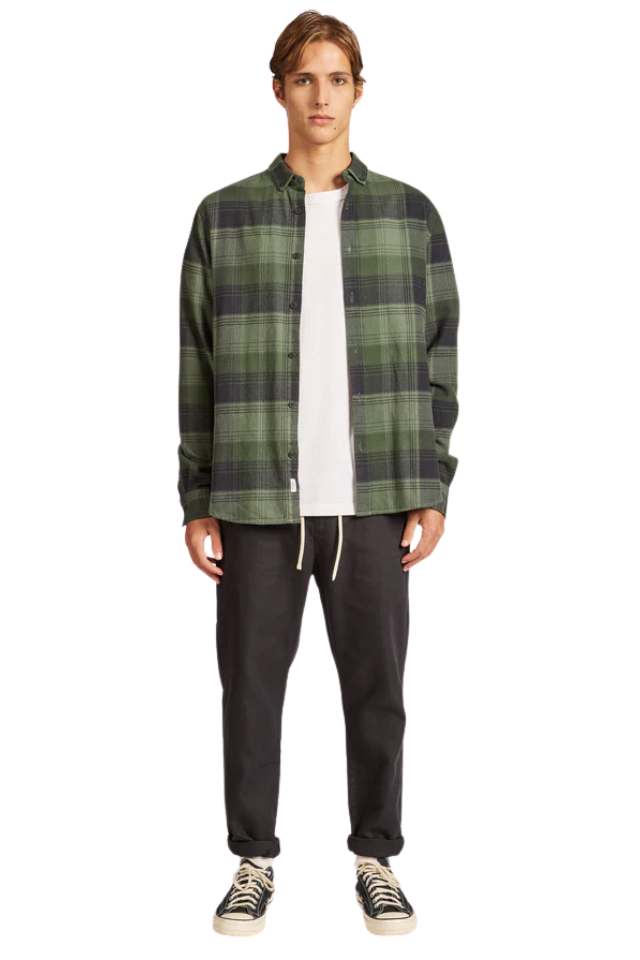 Kennedy Check Shirt - Cypress Green