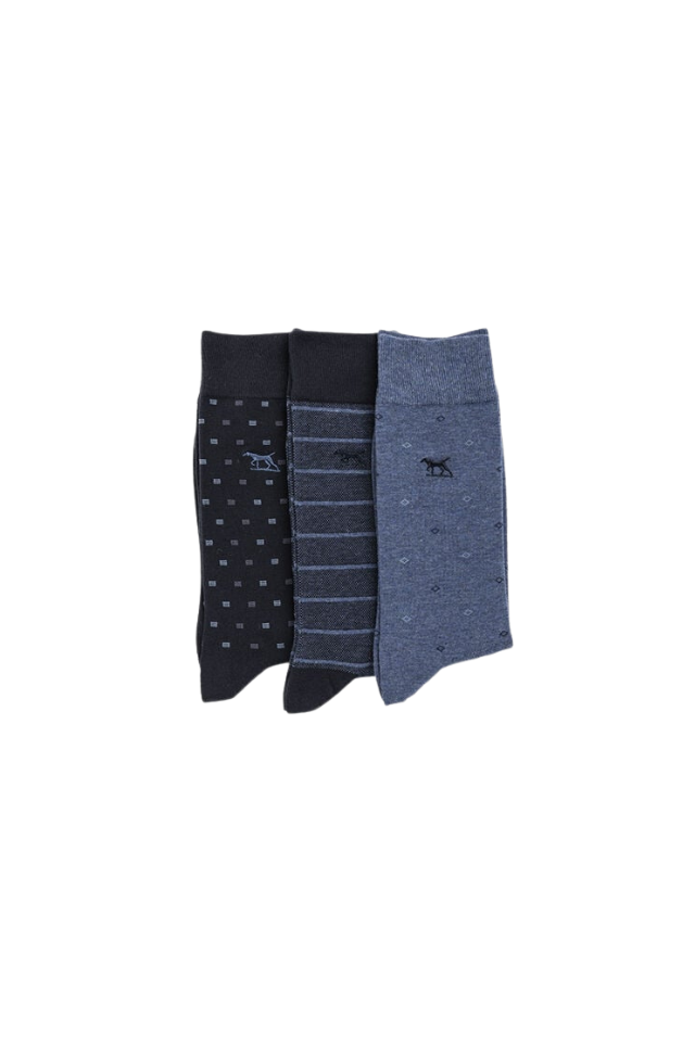 Seacliff Multi Sock 3 Pack · Blue Multi