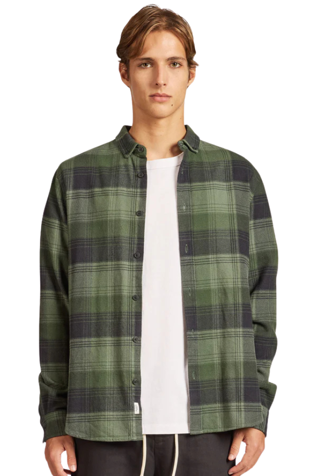 Kennedy Check Shirt - Cypress Green