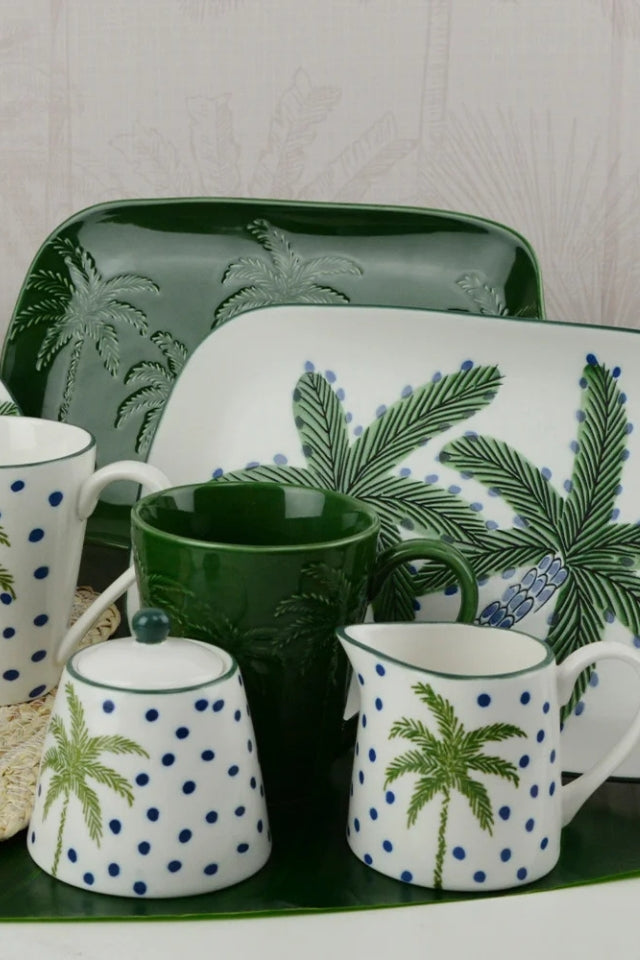 Milk & Sugar Set - White Palm