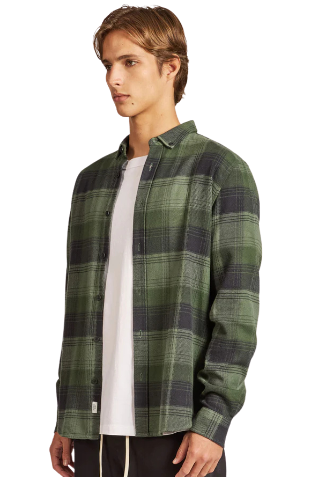 Kennedy Check Shirt - Cypress Green