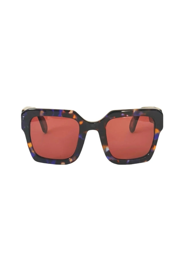 Damage Sunglasses - Indigo Tort w Brown