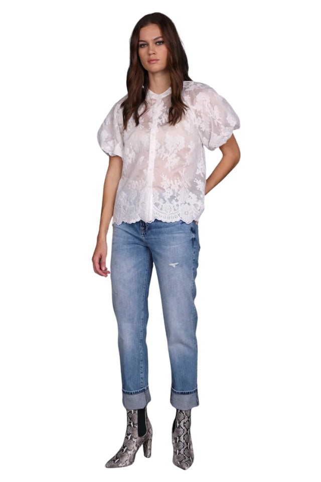 Embroidered Lace Shirt