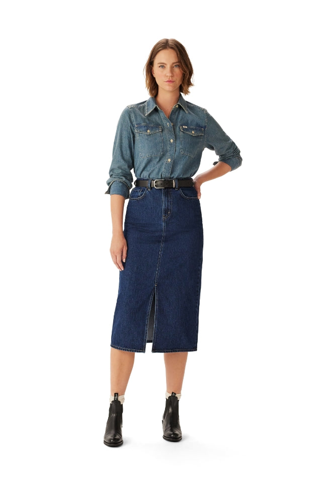 Temma Denim Maxi Skirt