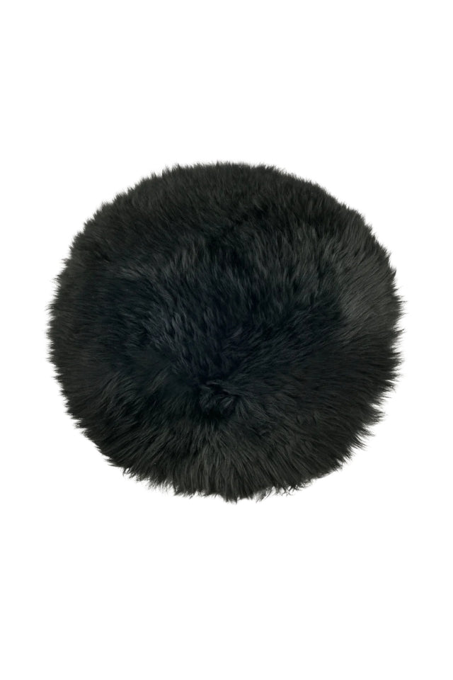 Longwool Standard Round Seat Pad - Black