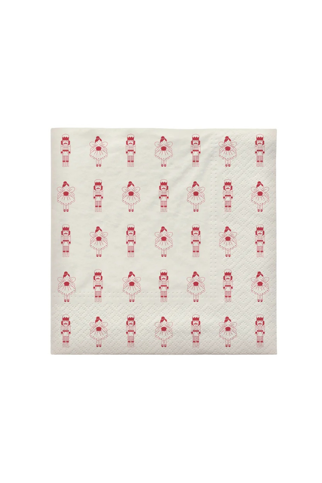 Paper Napkin Fairy Tale - Pumpkin Red/Off White