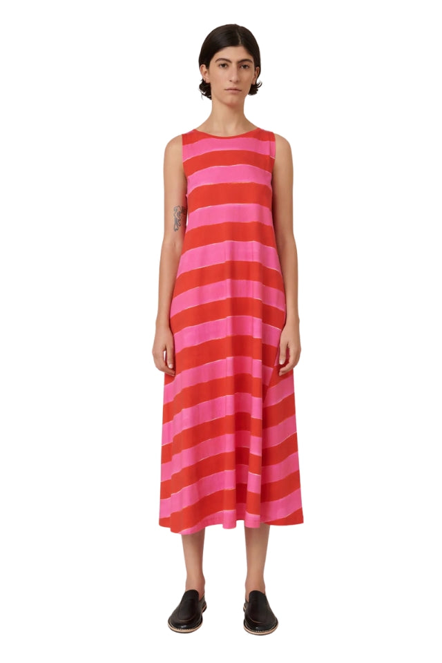 Tank Swing Dress - Painted Stripe