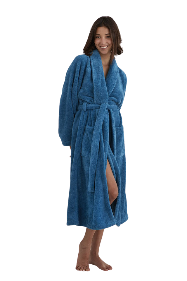 Womens Manor Robe - Saxony Blue