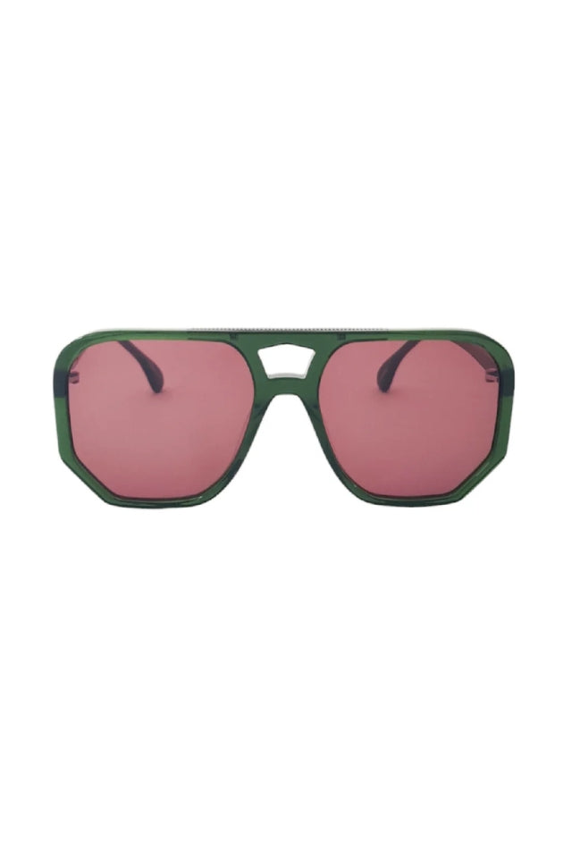 Wager Sunglasses - Sage with Brown