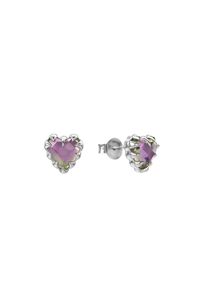 Love Claw Earrings - Mystic Quartz