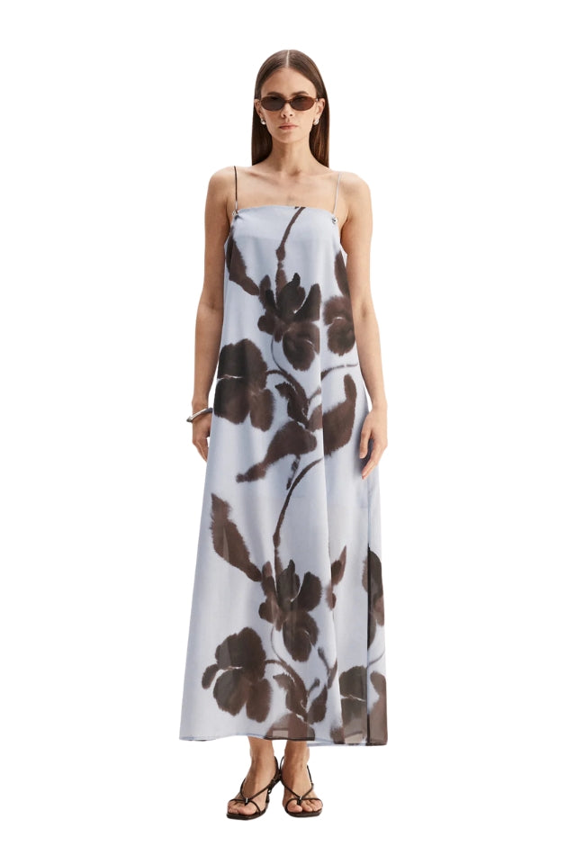 Monet Maxi Dress - Chocolate Floral Print