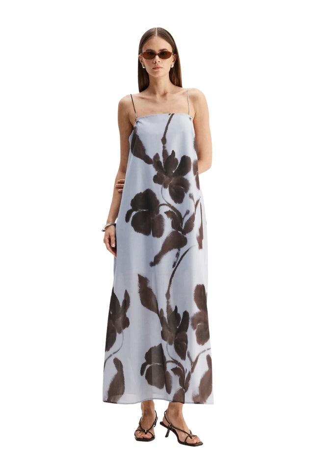 Monet Maxi Dress - Chocolate Floral Print