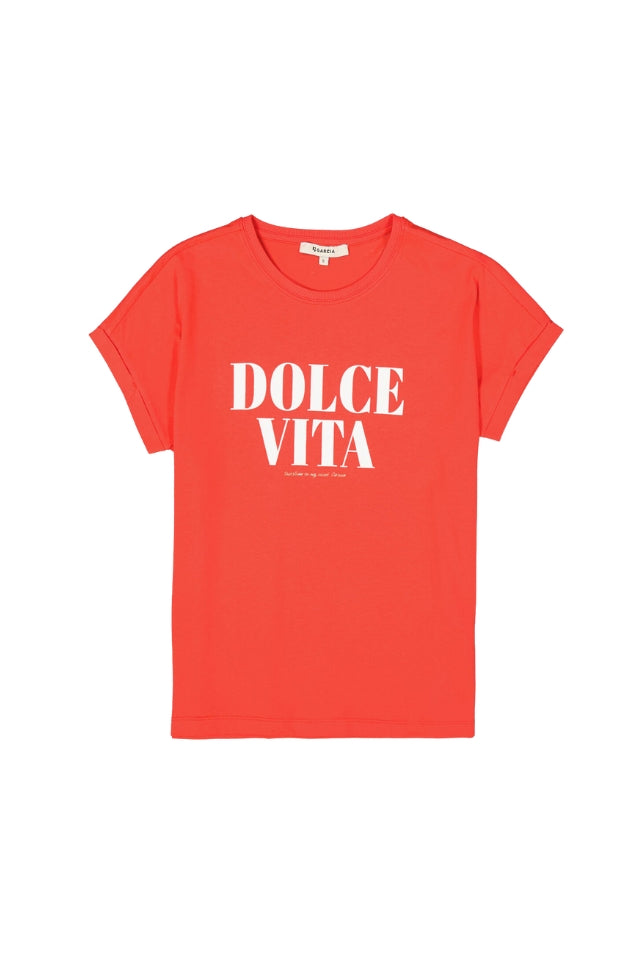 La Dolce Vita T-Shirt - Ruby Red