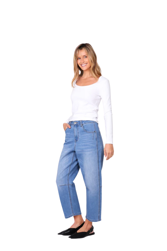 Toni Barrel Jean - Light Blue