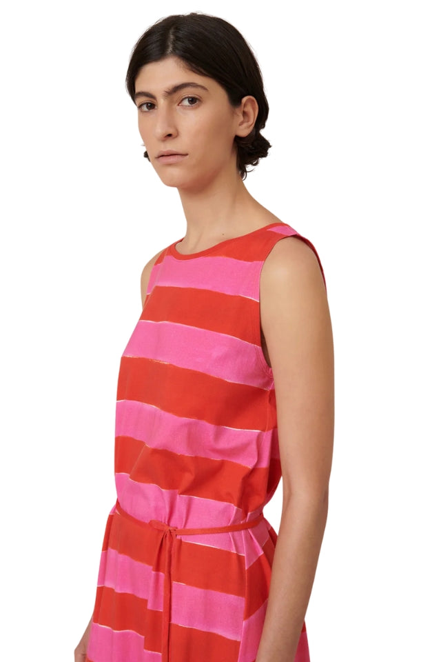 Tank Swing Dress - Painted Stripe
