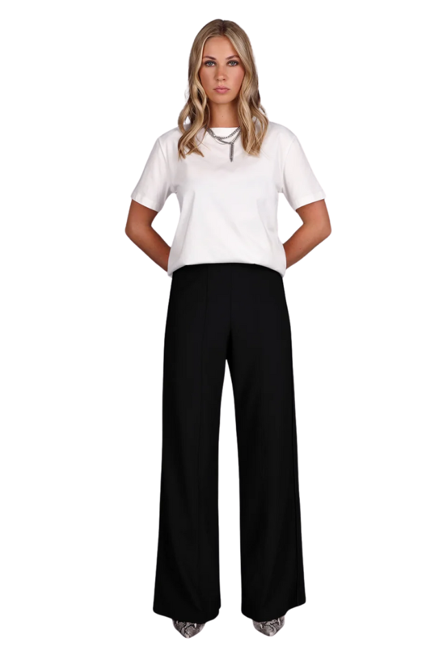 Wide Leg Knit Tux Pant
