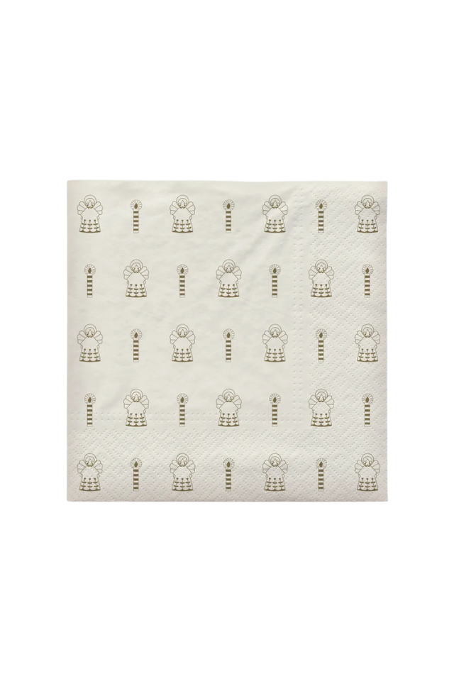 Paper Napkin Fairy Tale - Gold/Off White