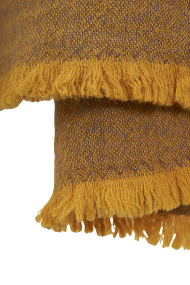 Oslo Lambswool Throw - Satsuma/Lupin