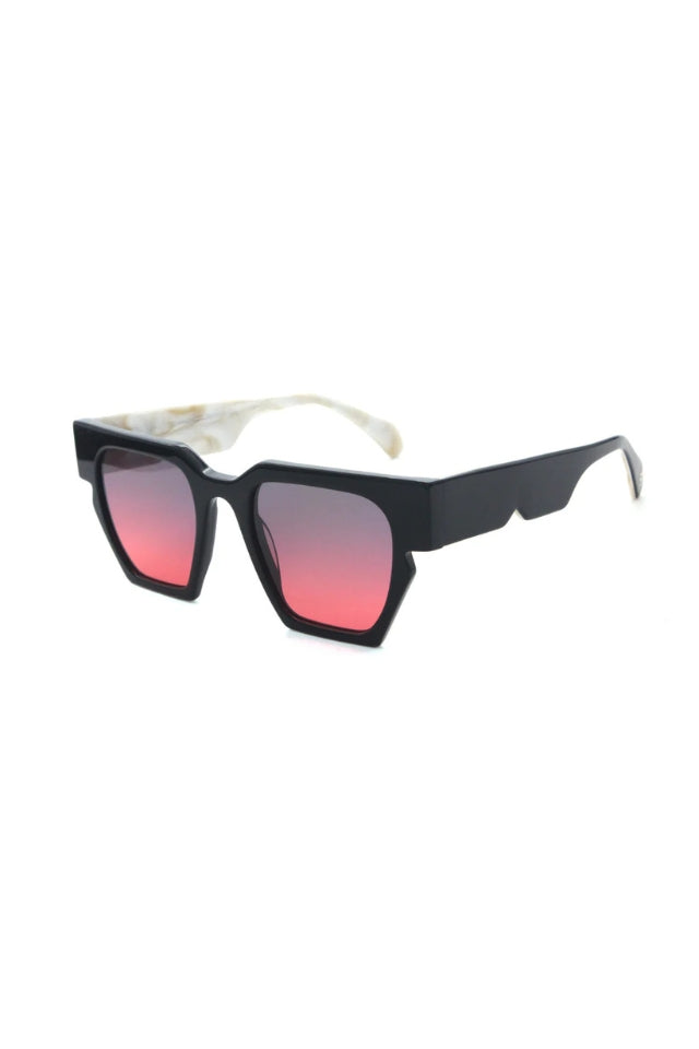 Homage Sunglasses - Black with Grey to Red