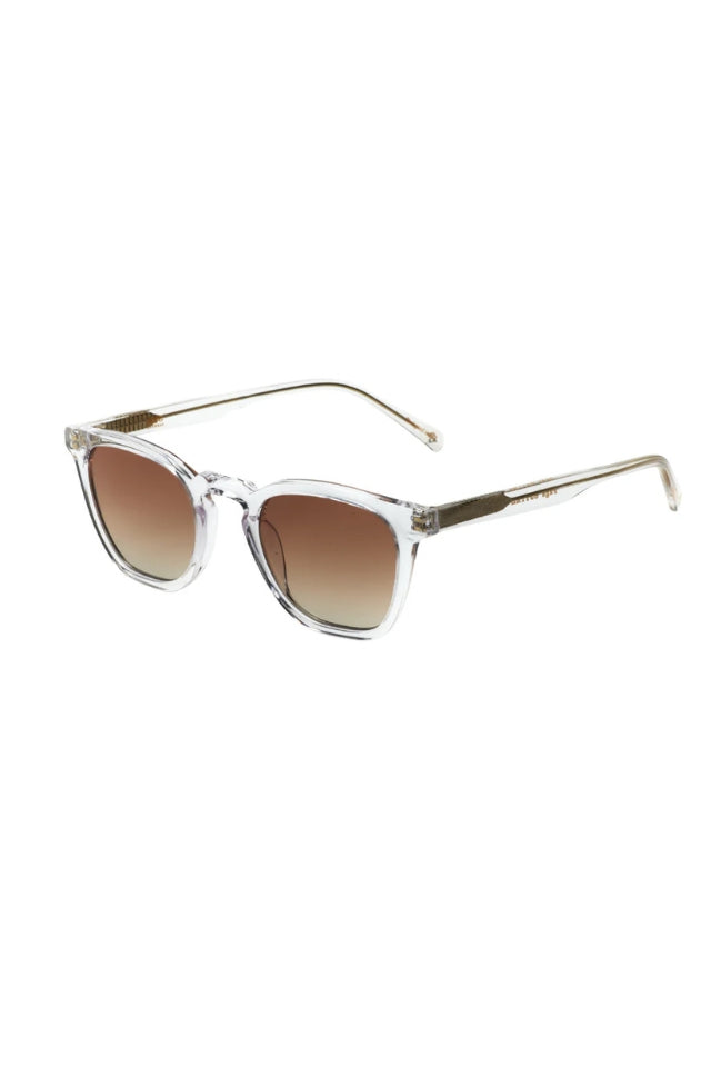 Page XL Sunglasses - Crystal with Green to Brown
