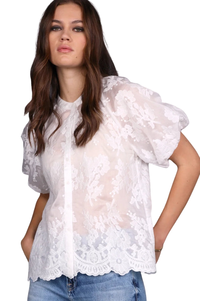 Embroidered Lace Shirt