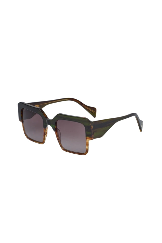 Stage Sunglasses - Sage to Brown