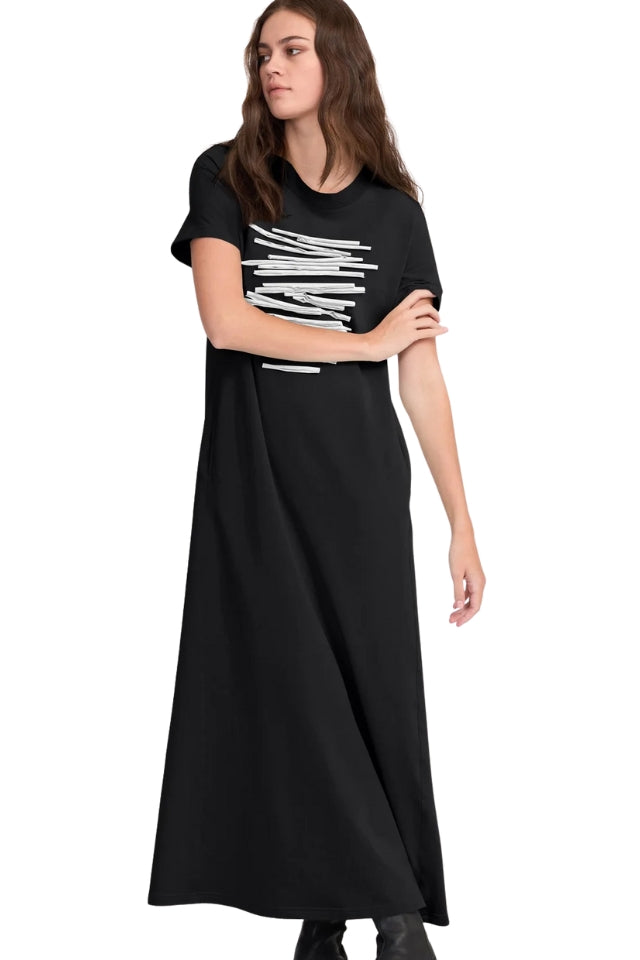 Strand Dress - Black/Ivory