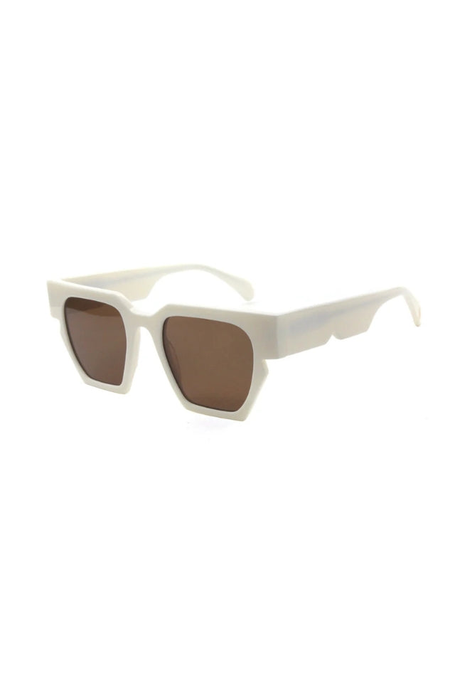 Homage Sunglasses - Ivory with Brown