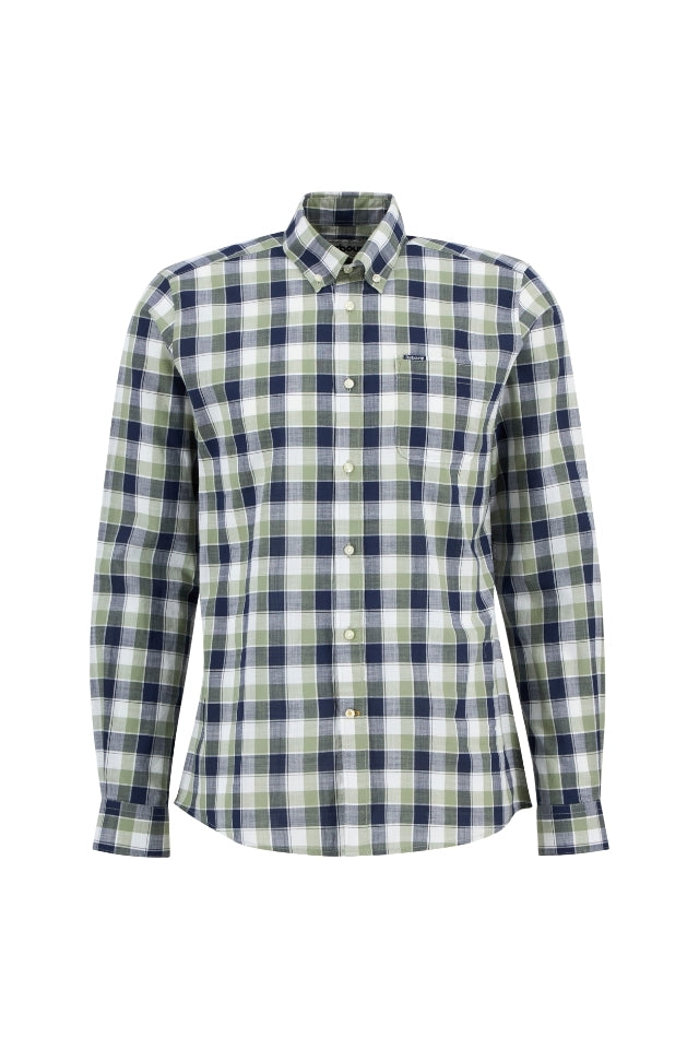 Harwood Gingham Tailored Shirt - Olive
