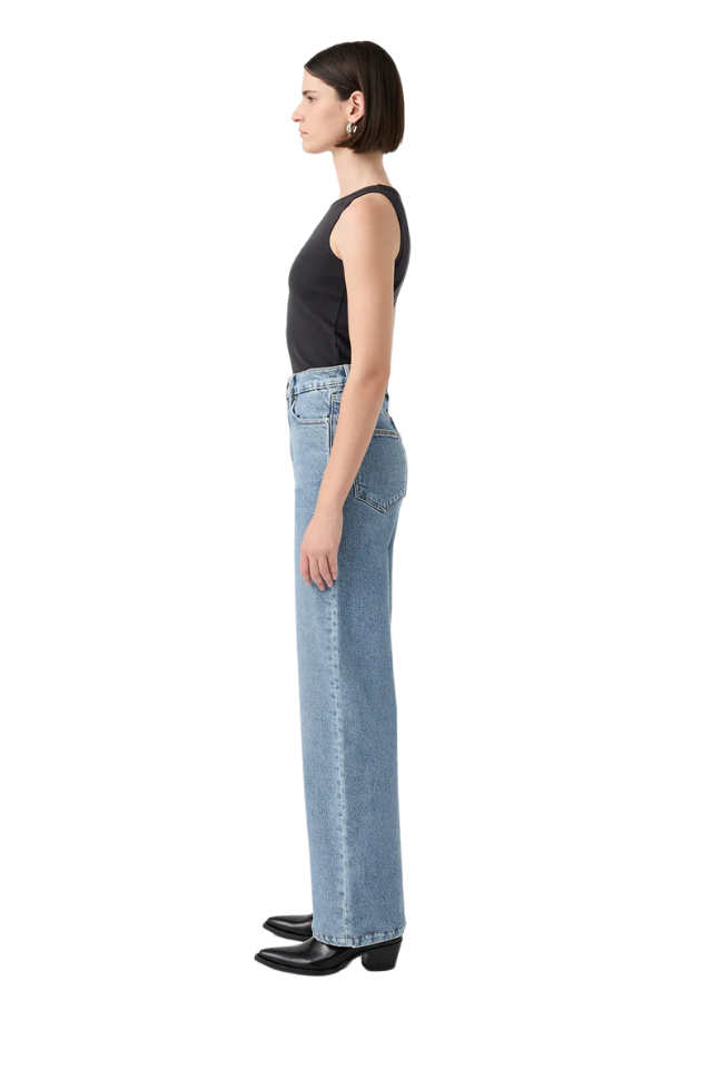 Ellie High Wide Leg Jean - Era Blue