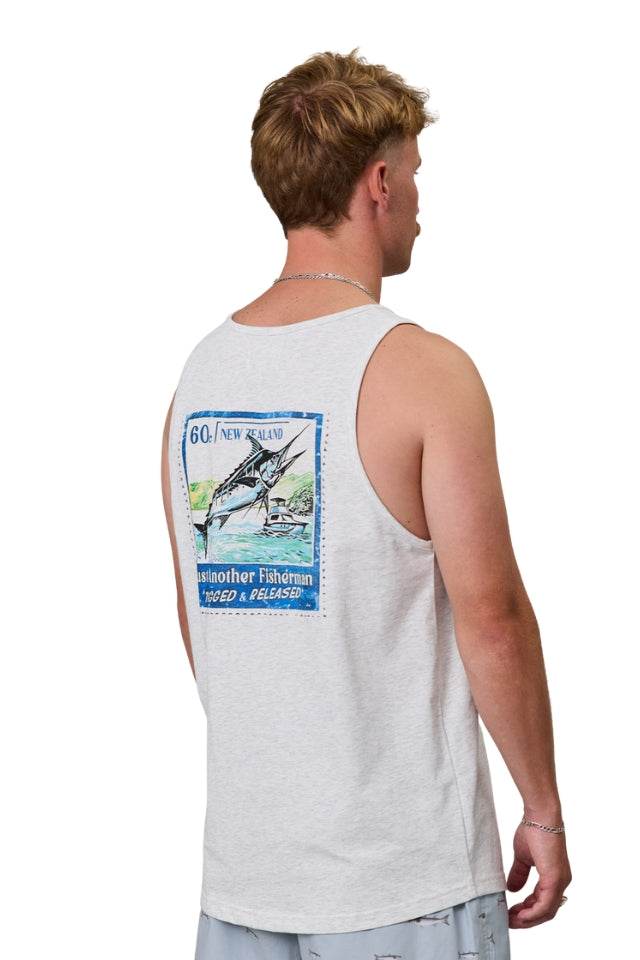 Tagged & Released Singlet - Silver Marle