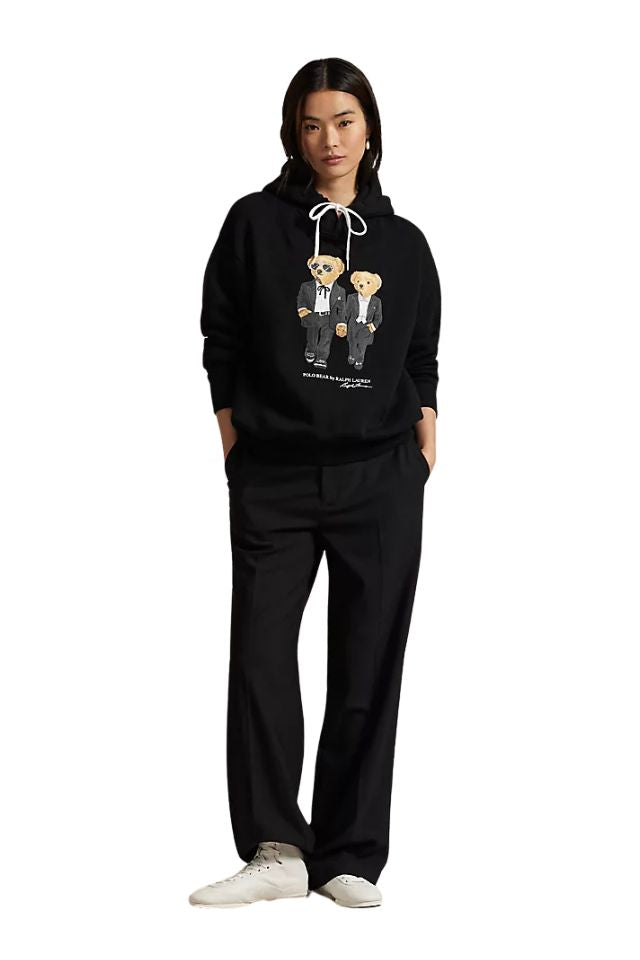 Ralph & Ricky Bear Fleece Hoodie - Black