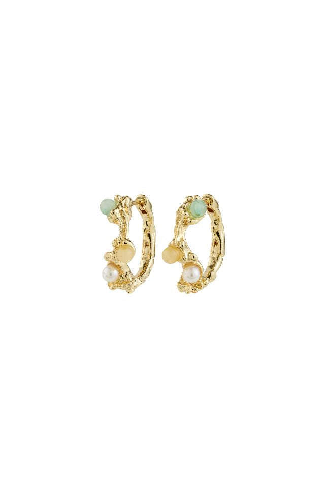 Iris Hoop Earrings - Sand