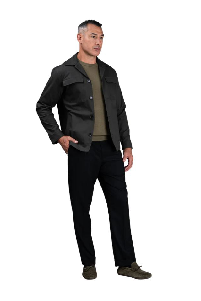 Naseby Olive Green Crew Neck Jersey