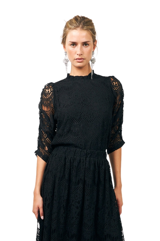 LilouLL Blouse 3/4 - Black