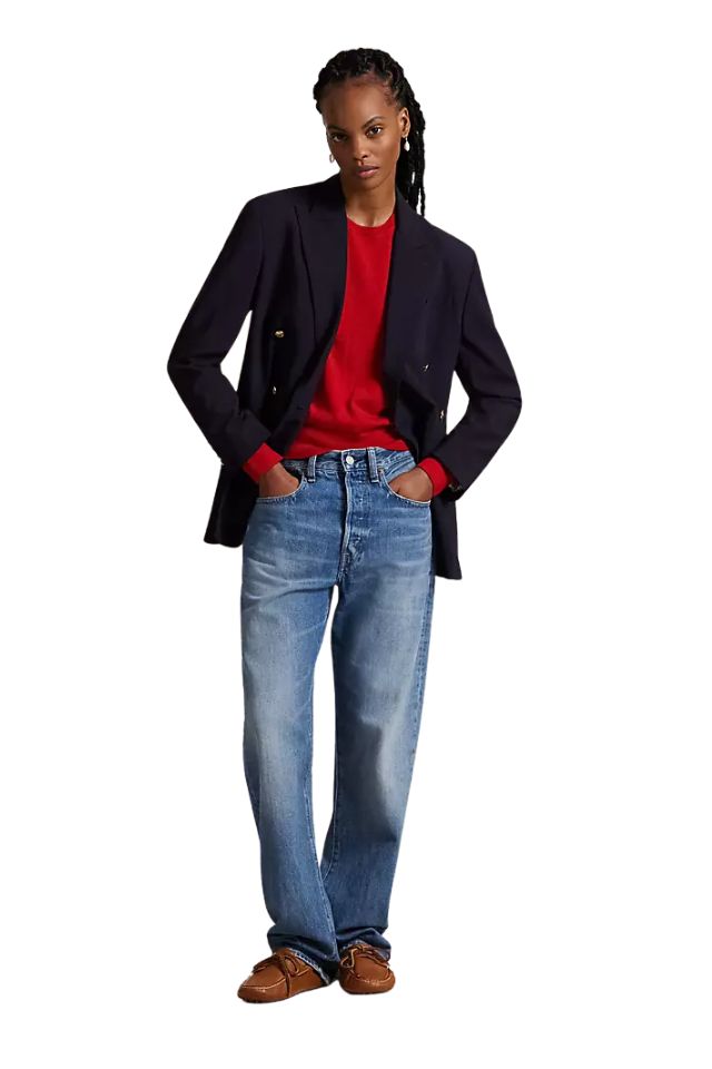 Wool Crew Neck Sweater - Red