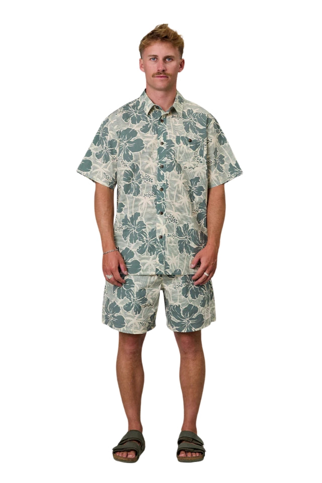 Aloha Shirt - Yellow Palms