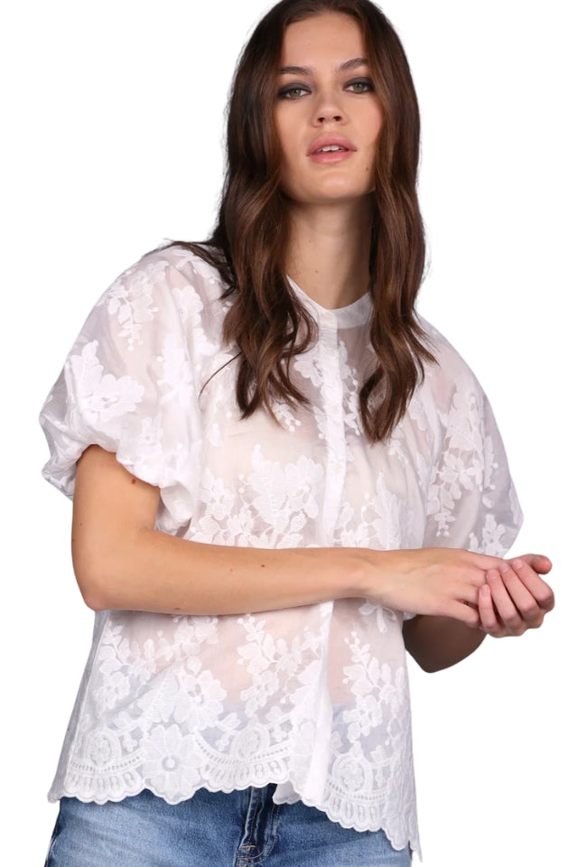 Embroidered Lace Shirt