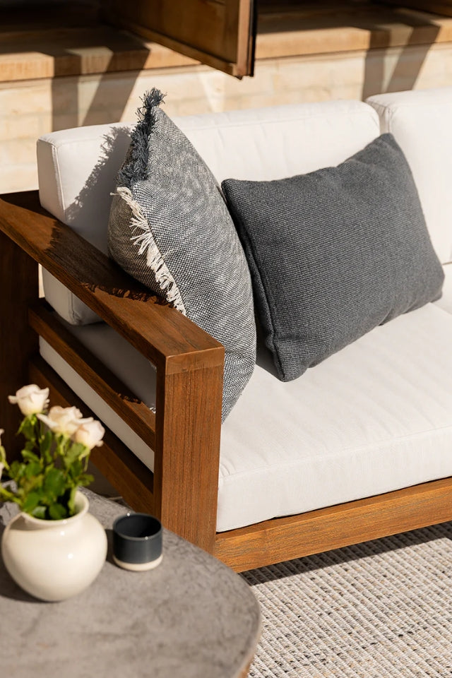 Caspian Cushion - Steel Blue