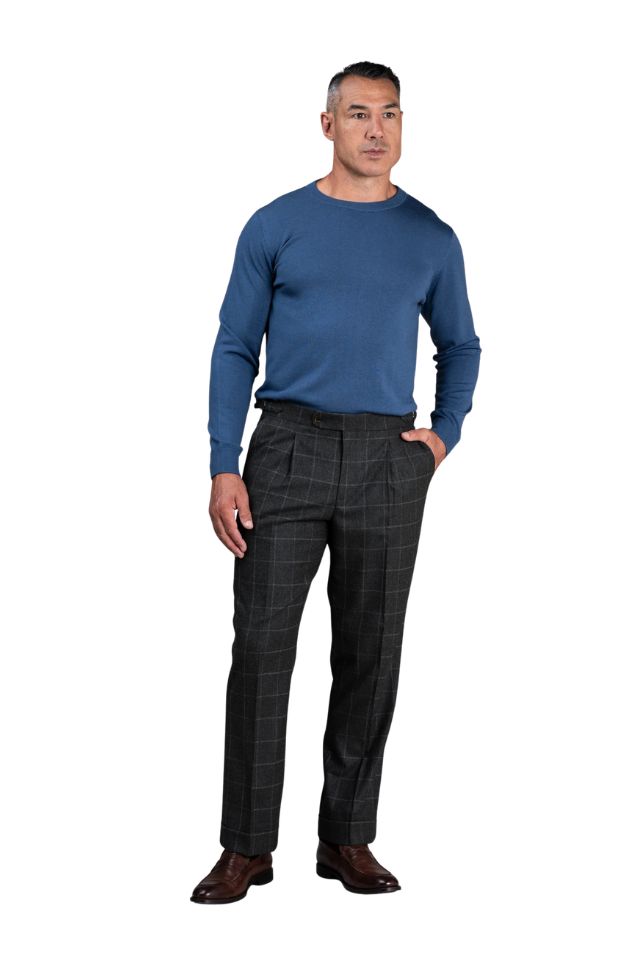 Naseby Vintage Blue Crew Neck Jersey