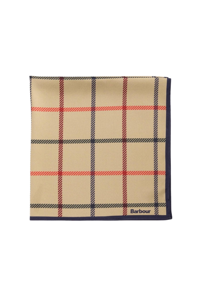 Mackworth Head/Neck Scarf - Beige Tattersall