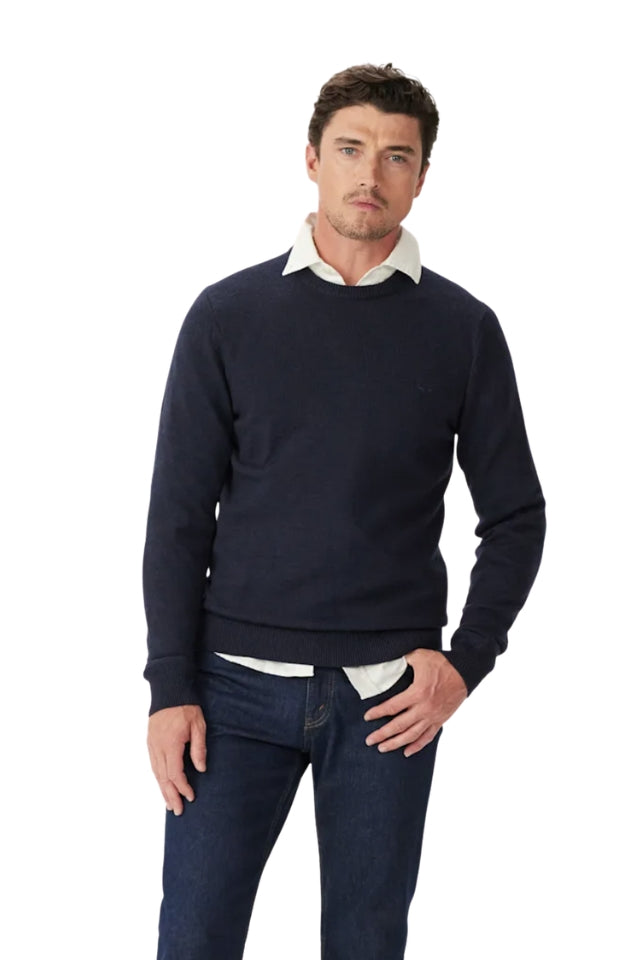 Murphy Merino Crew Knit - Navy